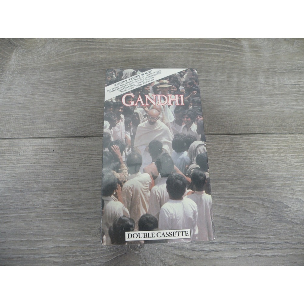 GANDHI VHS Double Cassette Box Set Richard Attenborough Ben Kingsley Columbia